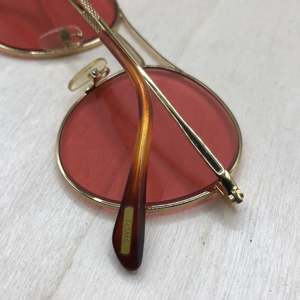 Toms Melrose Sunglasses Aviator Style Gold Frame 53-19-147
